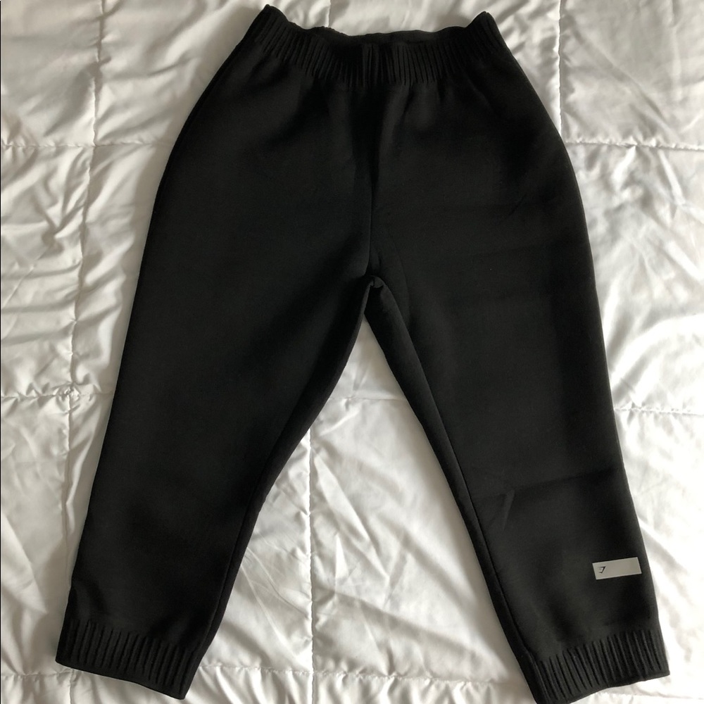 Gymshark Ruched Cropped Joggers - Black